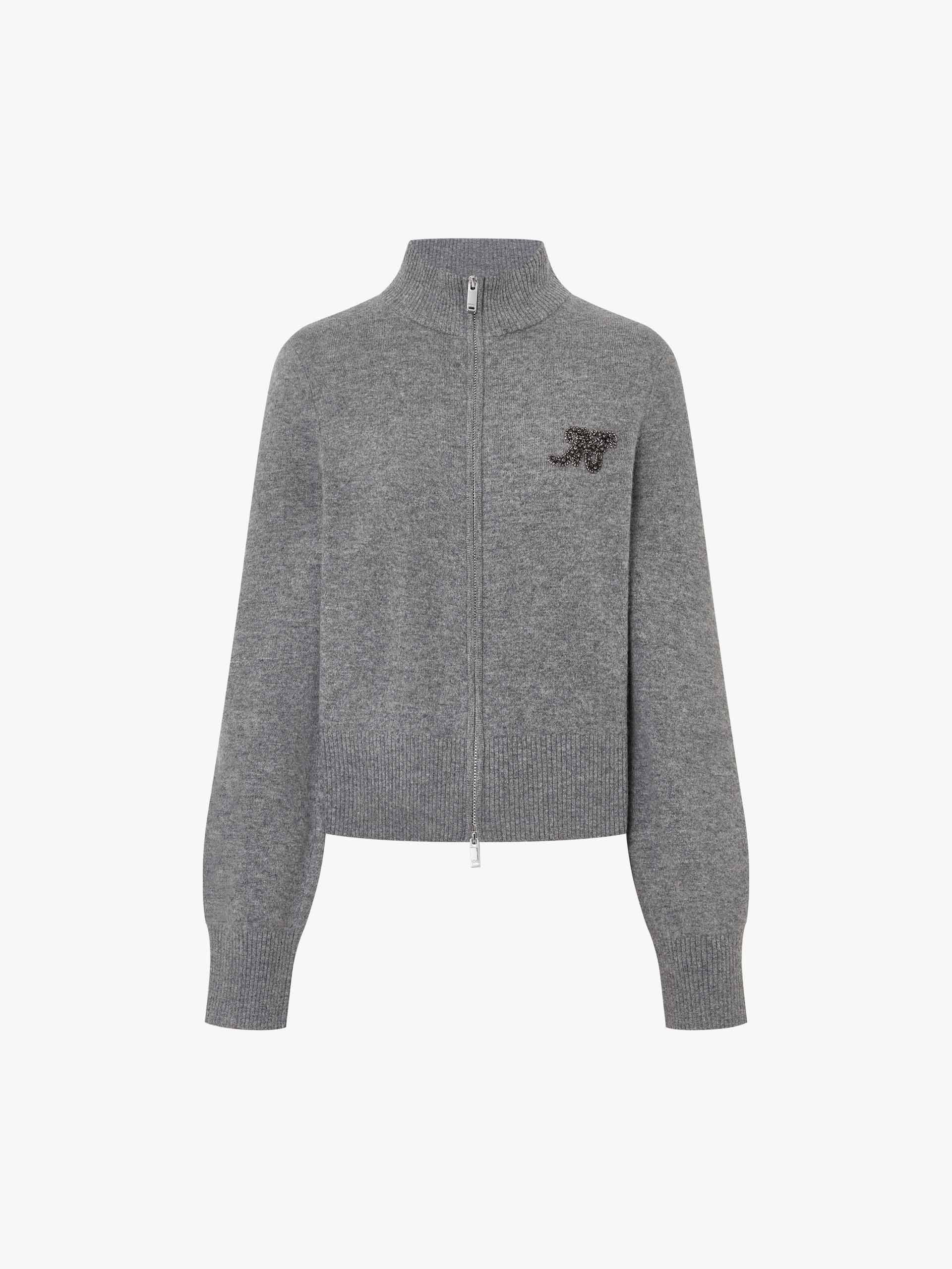 Zip Closure Wool Cardigan - Image 13