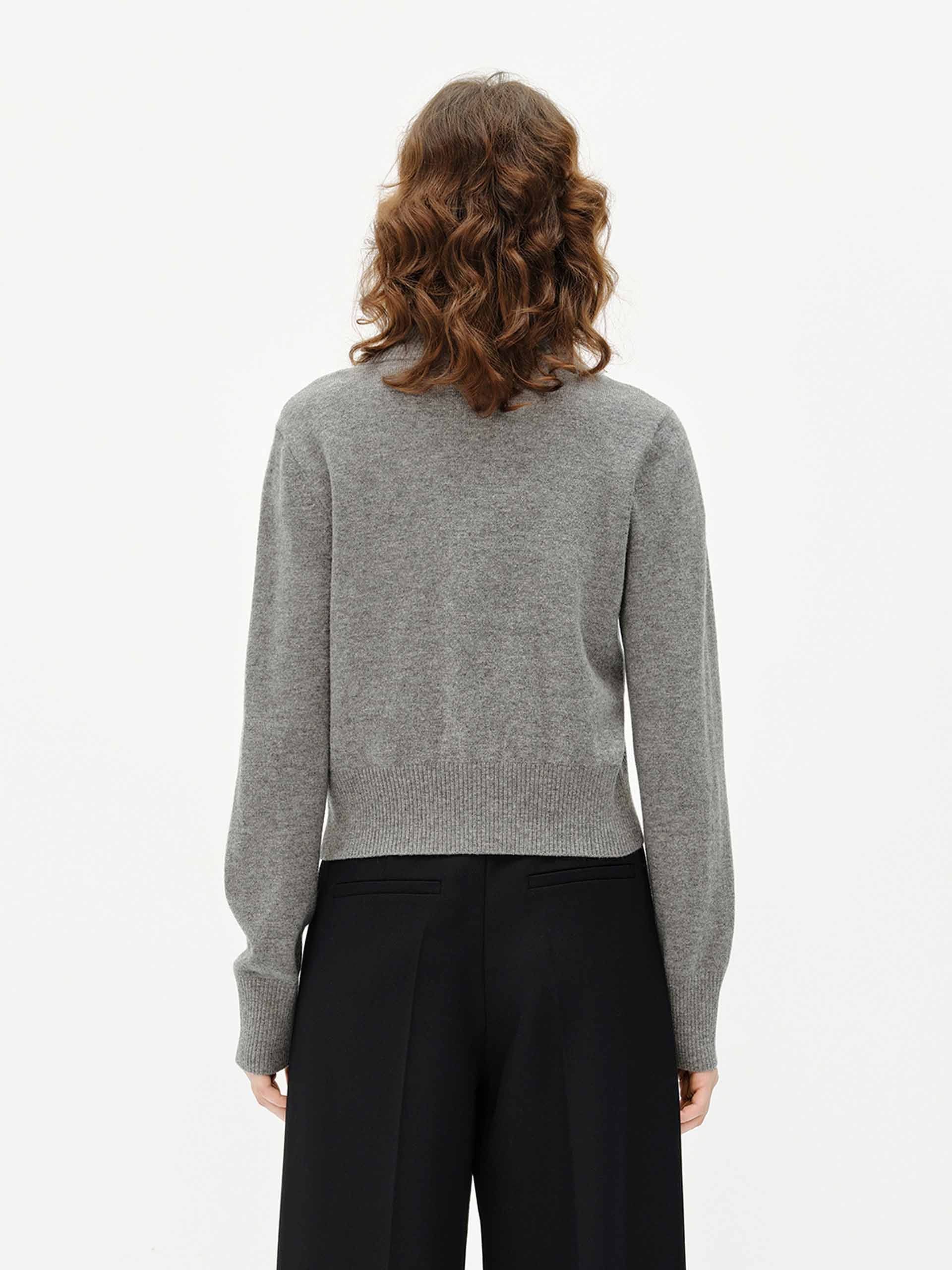 Zip Closure Wool Cardigan - Image 14