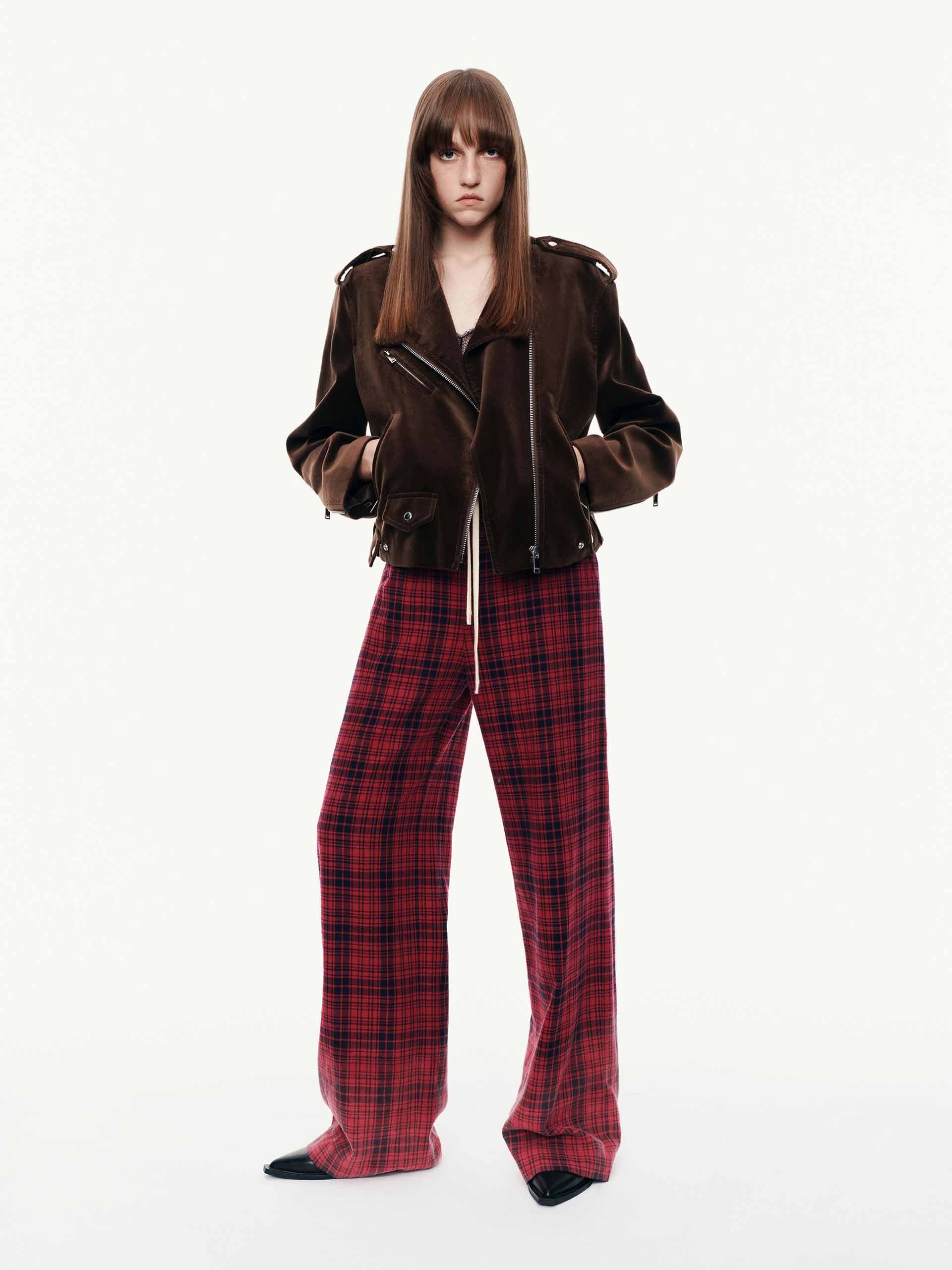 Cotton Zipper Biker Jacket - Image 2
