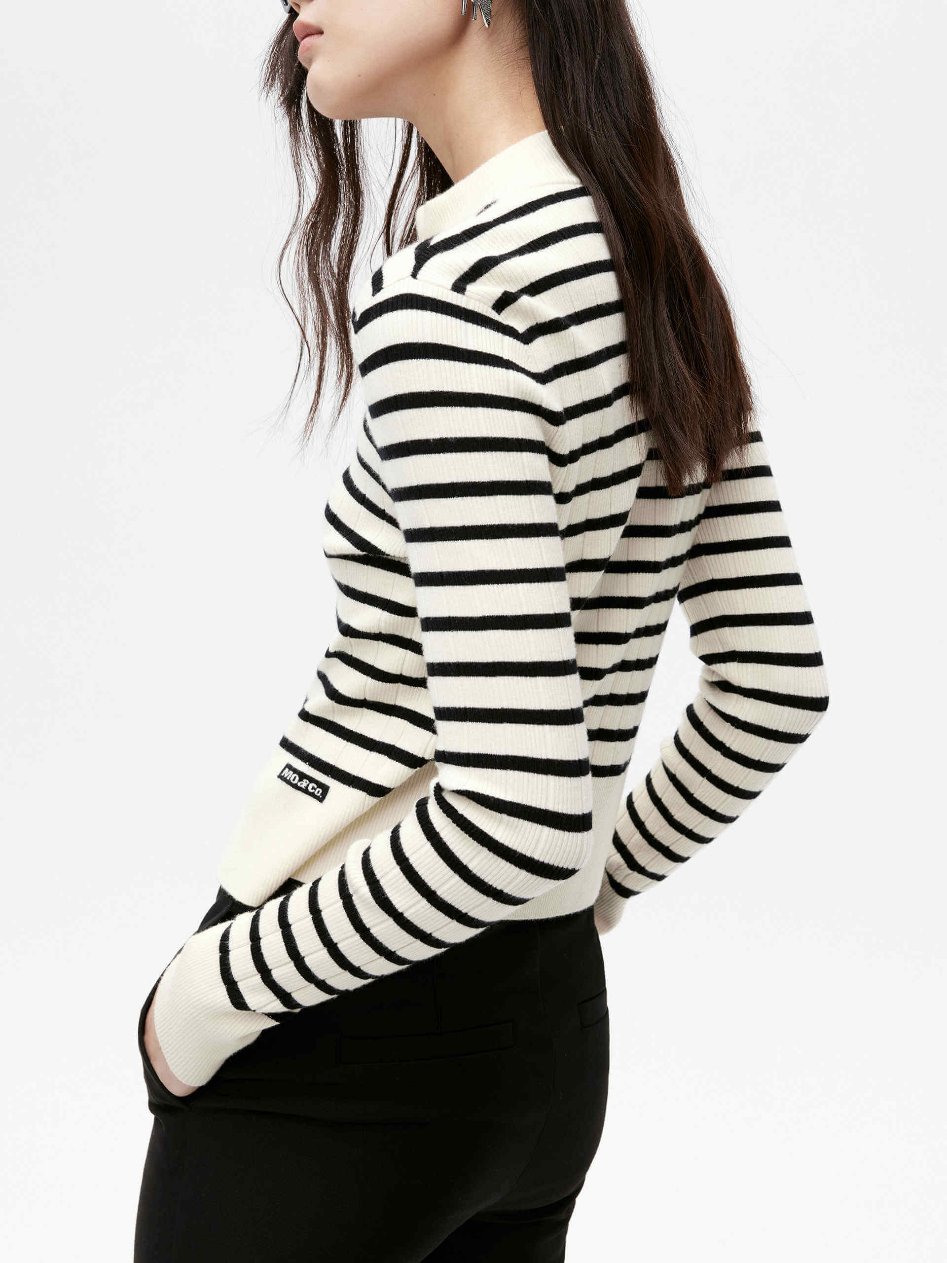 Zipper Detail Knitted Cardigan - Image 10