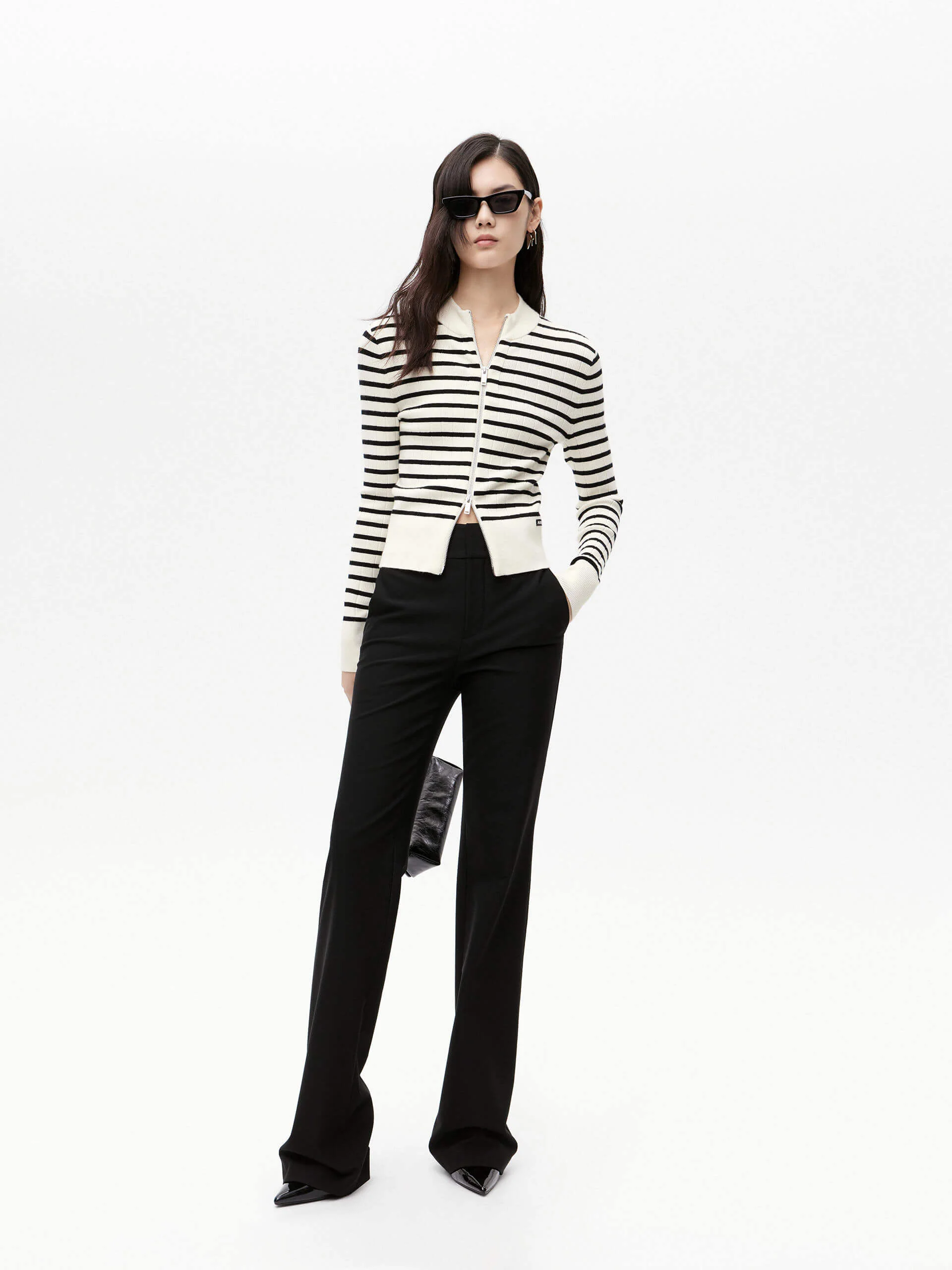 Zipper Detail Knitted Cardigan - Image 13