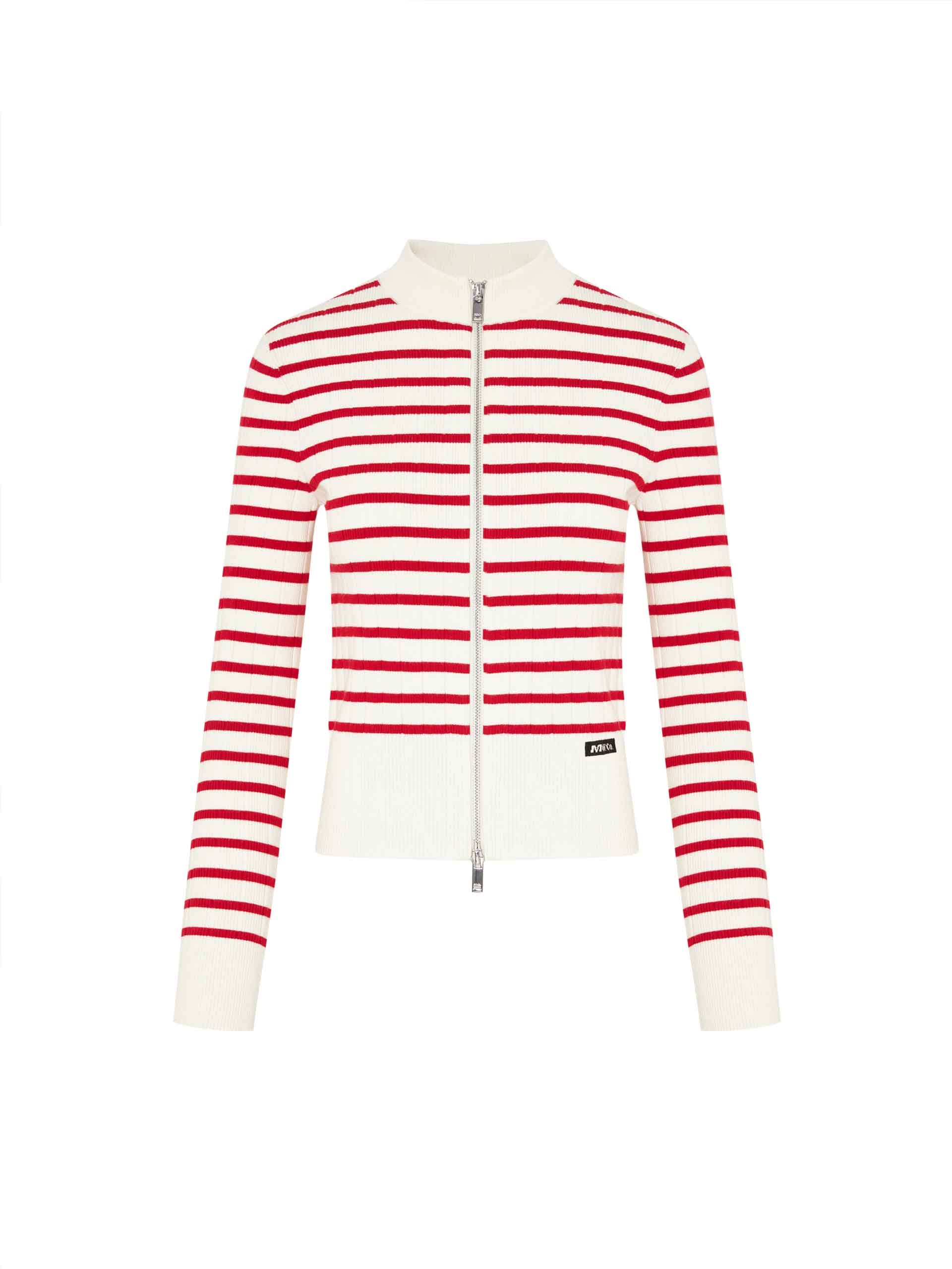 Zipper Detail Knitted Cardigan - Image 5